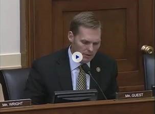 Congressman Michael Guest pressed policy experts on unfair trade practices for sending agricultural products to the European Union